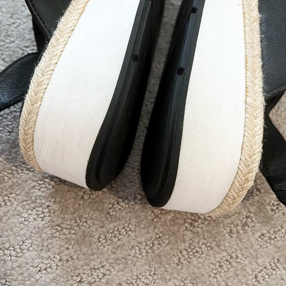 Eileen Fisher Dash Leather Wedge Sandals Size 11 Slingback Vacation Resort Boho - Picture 10 of 16